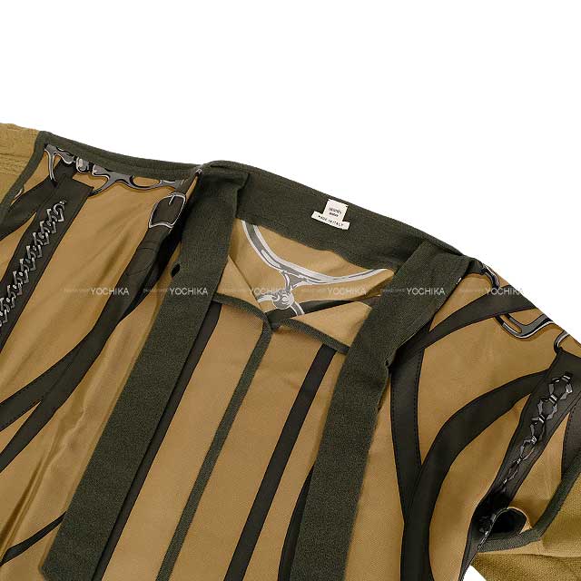 2022 AW HERMES One‐piece dress Knit dress twill race khaki Wool/nylon/polyurethane[EXCELLENT][Authentic]