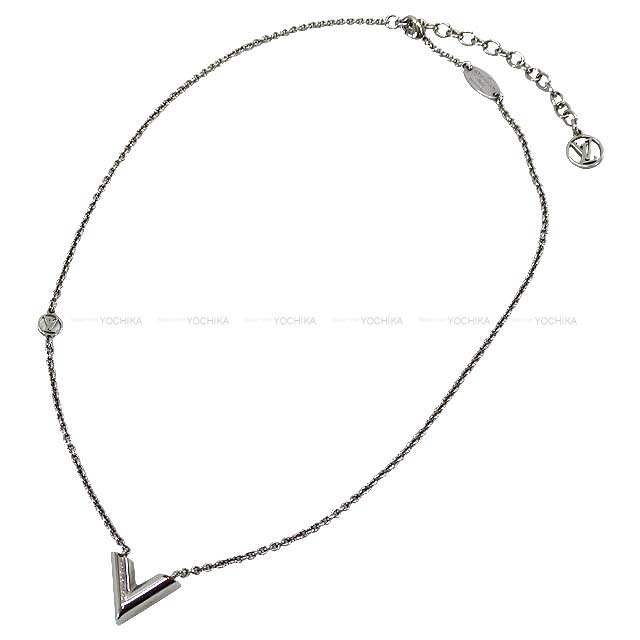 [Pre-loved] LOUIS VUITTON necklace Essential Silver Silver HW M63197[USED SA][Authentic]