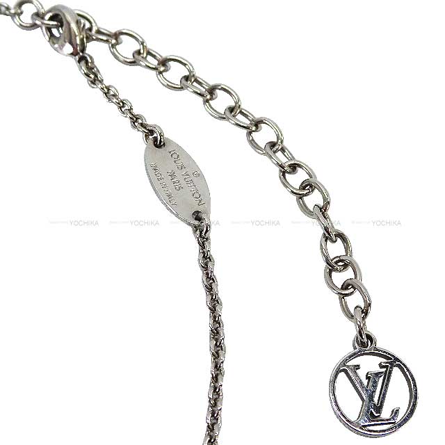 [Pre-loved] LOUIS VUITTON necklace Essential Silver Silver HW M63197[USED SA][Authentic]