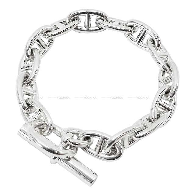 HERMES bracelet Chaine D'ancre GM 14 Links Silver925[ALMOST NEW][Authentic]