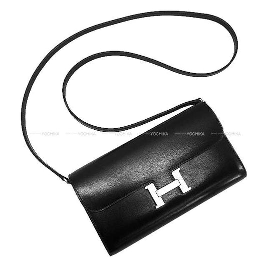 HERMES long wallet Constance Long wallet To Go Noir (Black) Box Calf Silver HW Stamp W[BRAND NEW][Authentic]