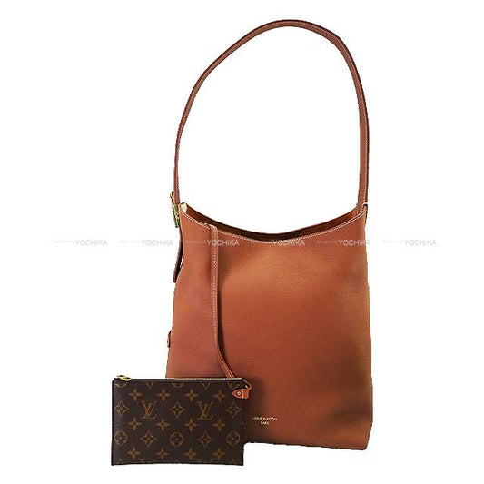 2024 NEW LOUIS VUITTON Shoulder bag Low Key HOBO MM Cognac Graind Calf(Caviarskin) Gold HW M24974[EXCELLENT][Authentic]