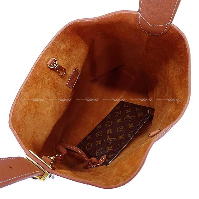 2024 NEW LOUIS VUITTON Shoulder bag Low Key HOBO MM Cognac Graind Calf(Caviarskin) Gold HW M24974[EXCELLENT][Authentic]