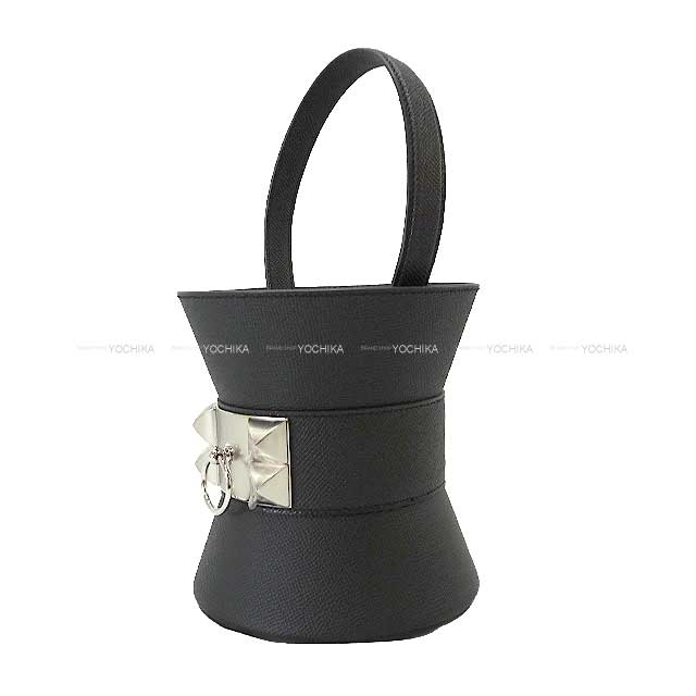 HERMES Handbag Mini Medor COLLIER DE CHIEN Noir (Black) Veau Epsom Stamp W[BRAND NEW][Authentic]