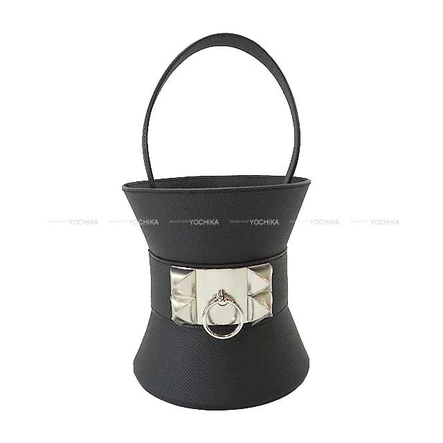 HERMES Handbag Mini Medor COLLIER DE CHIEN Noir (Black) Veau Epsom Stamp W[BRAND NEW][Authentic]