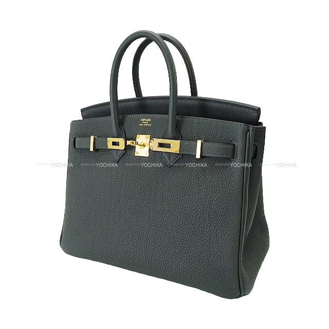 HERMES Handbag Birkin25 Vert Fonce Veau Togo Gold HW Stamp W[BRAND NEW][Authentic]