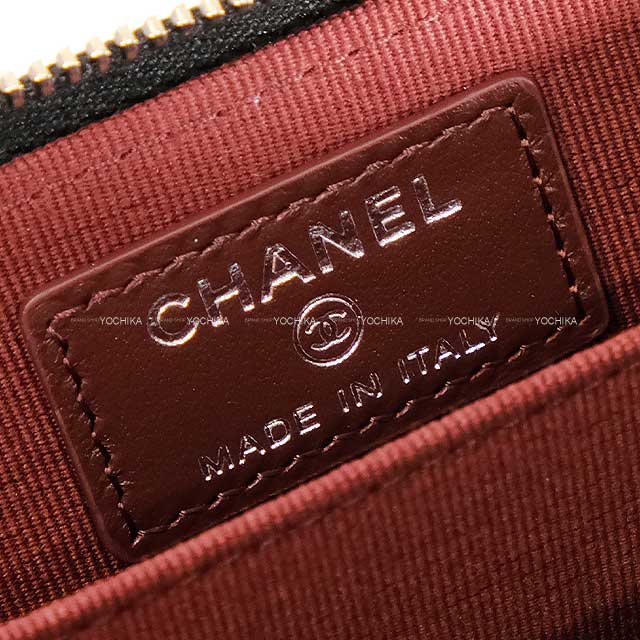 CHANEL change purse Matlasse Classic Zip Coin Purse Noir (Black)/Bordeaux Graind Calf(Caviarskin) Silver HW AP0216[BRAND NEW][Authentic]