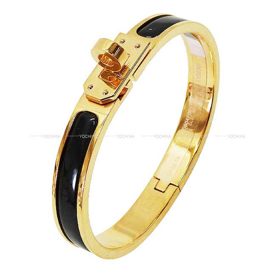 HERMES bracelet Bangle Mini Click Kelly PM Noir (Black) Lacquer Rose Gold Plated Rose Gold HW[BRAND NEW][Authentic]