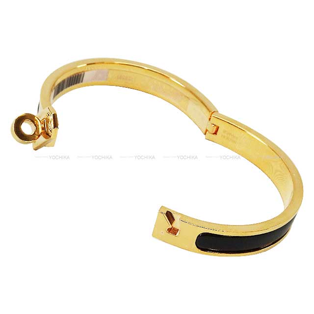 HERMES bracelet Bangle Mini Click Kelly PM Noir (Black) Lacquer Rose Gold Plated Rose Gold HW[BRAND NEW][Authentic]