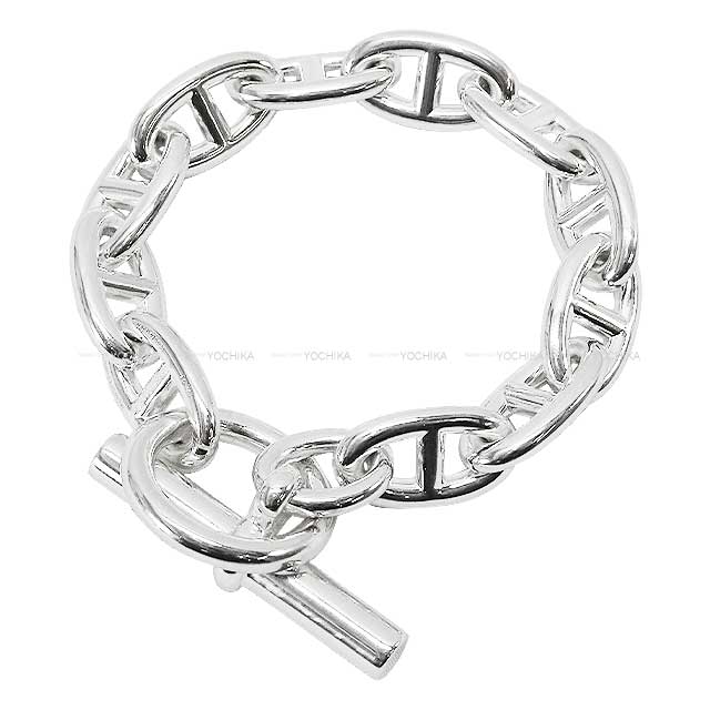 HERMES bracelet Chaine D'ancre GM 11 Links Silver925[EXCELLENT][Authentic]