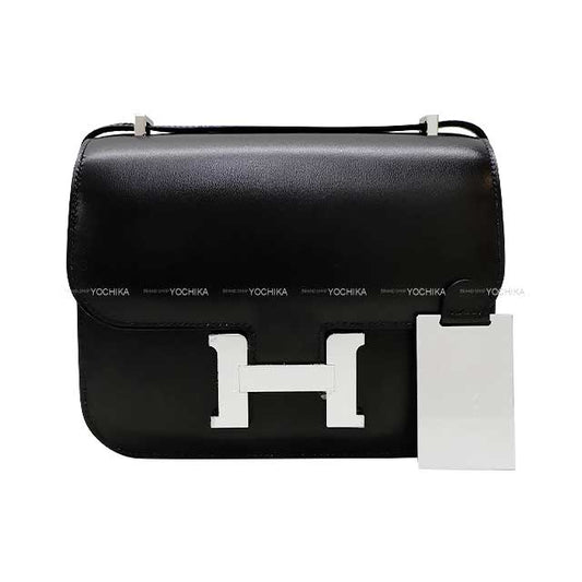 HERMES Shoulder bag Constance 3 18 Miroir Noir (Black) Box Calf Silver HW Stamp W[BRAND NEW][Authentic]