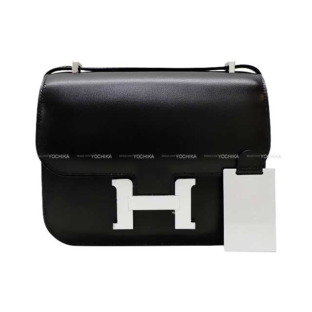 HERMES Shoulder bag Constance 3 18 Miroir Noir (Black) Veau Sikkim Silver HW Stamp W[BRAND NEW][Authentic]