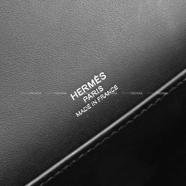 [Pre-loved] HERMES Shoulder bag Geta Noir (Black) Chevre Myzore Silver HW Stamp W[LIKE NEW][Authentic]