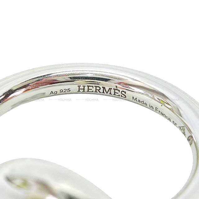 [Pre-loved] HERMES ring Echappee MM #55 Silver Silver925[USED SA][Authentic]