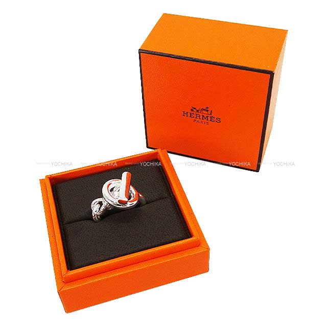 [Pre-loved] HERMES ring CroisetteGM #59 Silver Silver925 (SV925 Ag925) #59[LIKE NEW][Authentic]