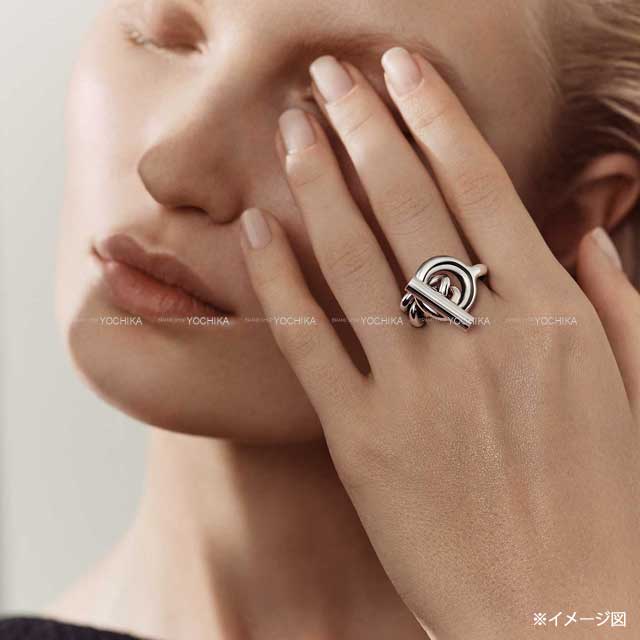 [Pre-loved] HERMES ring CroisetteGM #59 Silver Silver925 (SV925 Ag925) #59[LIKE NEW][Authentic]