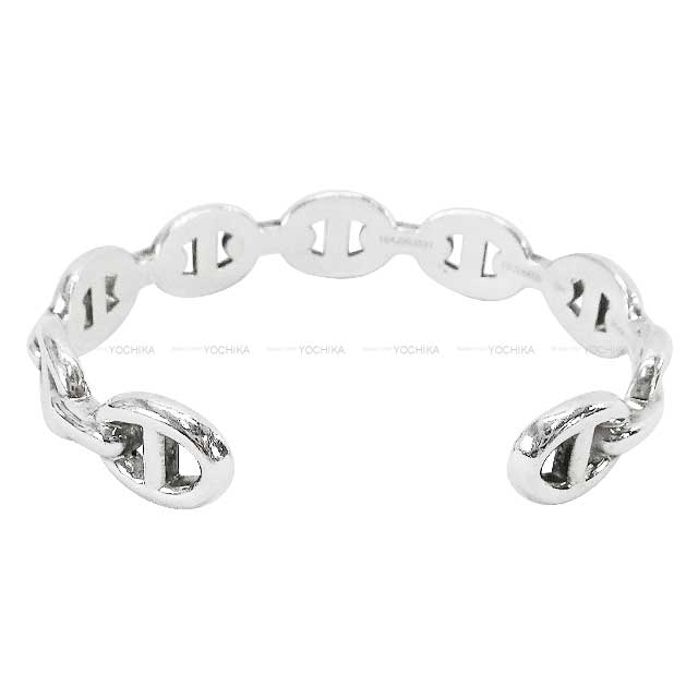 [Pre-loved] HERMES bracelet Chaine D'ancre Enchainee MM #PM Silver925[USED SA][Authentic]