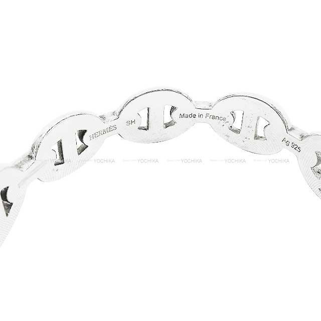 [Pre-loved] HERMES bracelet Chaine D'ancre Enchainee MM #PM Silver925[USED SA][Authentic]