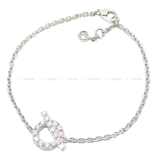 HERMES bracelet Finesse #ST White Gold K18WG/Diamond0.55ct[EXCELLENT][Authentic]