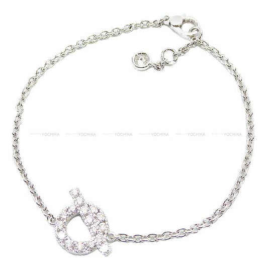 HERMES bracelet Finesse #ST White Gold K18WG/Diamond0.55ct[EXCELLENT][Authentic]