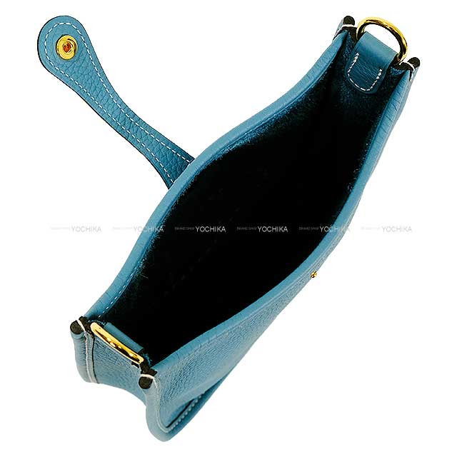 HERMES Shoulder bag Evelyne 16 TPM New Bleu Jean Epsom Souple Gold HW Stamp B[EXCELLENT][Authentic]