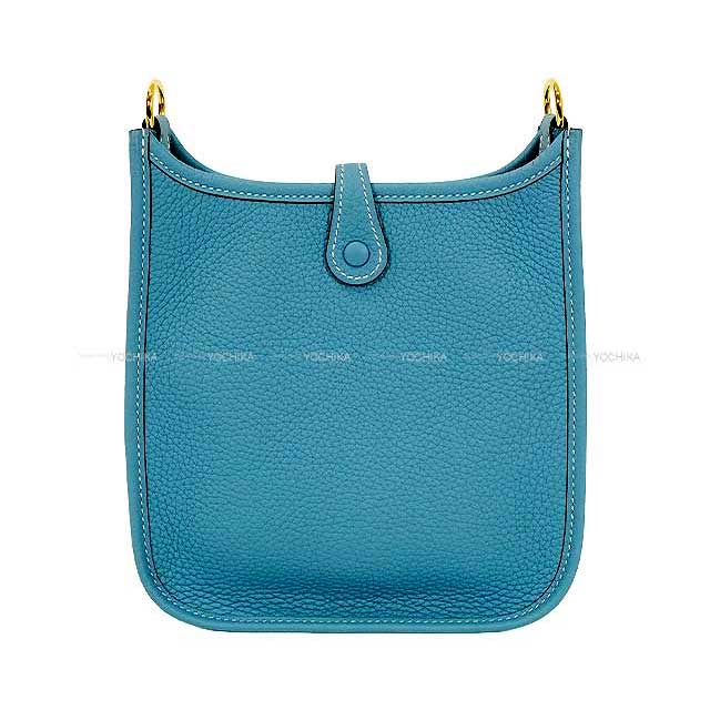 HERMES Shoulder bag Evelyne 16 TPM New Bleu Jean Epsom Souple Gold HW Stamp B[EXCELLENT][Authentic]