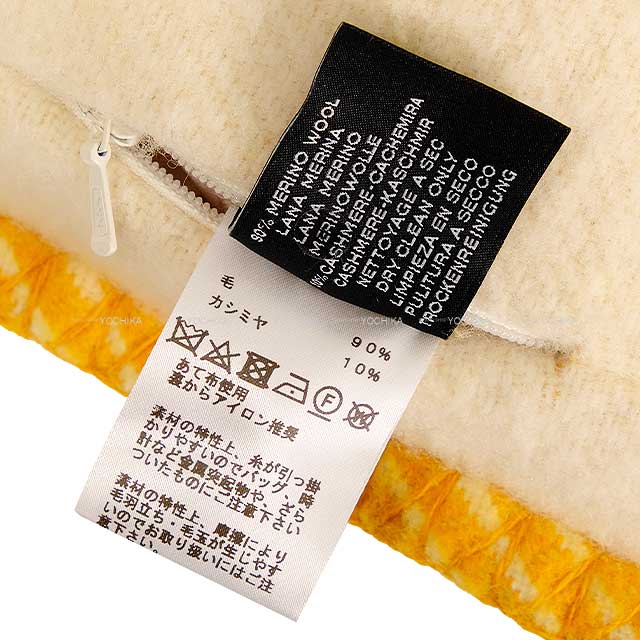 [Pre-loved] HERMES Cushion H Riviera Jaune Wool/Cashmere[LIKE NEW][Authentic]