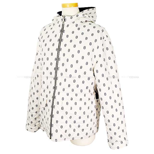 2023 S/S HERMES Blouson Ladies Reversible Chaine D'ancre Pattern Down Coat Navy Cashmere/Polyester #38 3E0123DA[EXCELLENT][Authentic]