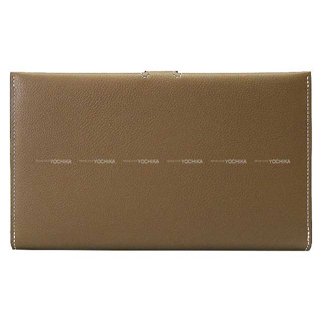 HERMES long wallet Passport Case R.M.S Toutanman Wallet Etoupe Evercolor Silver HW Stamp W[BRAND NEW][Authentic]