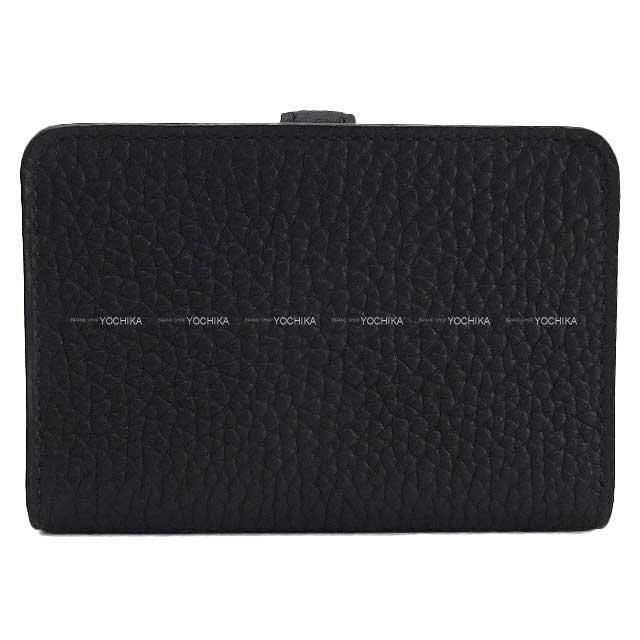 HERMES card holder Dogon Card holder Noir (Black) Veau Togo Silver HW Stamp W[BRAND NEW][Authentic]