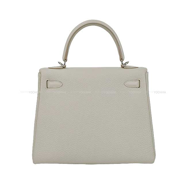 [Pre-loved] HERMES Shoulder bag Kelly25 Retourne Gris Perle Veau Togo Silver HW Stamp U[LIKE NEW][Authentic]