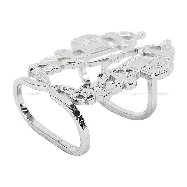 2023AW HERMES Scarf ring 70 Brides de GalaPalladium Brass Silver HW[EXCELLENT][Authentic]