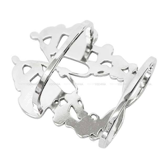 2023AW HERMES Scarf ring 70 Brides de GalaPalladium Brass Silver HW[EXCELLENT][Authentic]