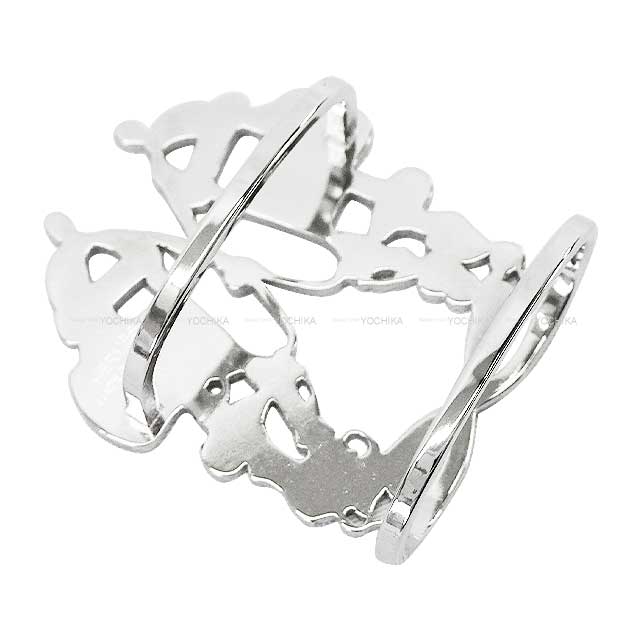 2023AW HERMES Scarf ring 70 Brides de Gala  Silver HW[EXCELLENT][Authentic]