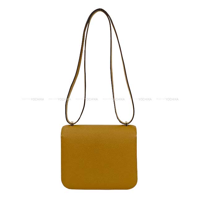 HERMES Shoulder bag Constance 3 18 Miroir Verso Kraft/Blue brume  Chevre Myzore Champagne Gold HW Stamp W[BRAND NEW][Authentic]