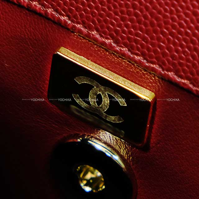 CHANEL Shoulder bag Matelasse Coco Handle Top Handle XS 24 Bordeaux Graind Calf(Caviarskin) Champagne Gold HW A92990[BRAND NEW][Authentic]