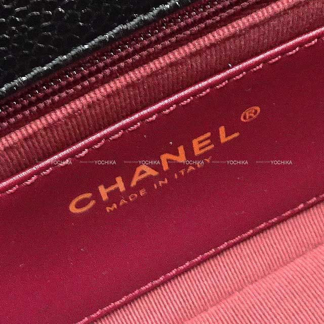 2024‐2025AW CHANEL Shoulder bag Small Flap Simple Coco Mark Charm Noir (Black)/Bordeaux Graind Shiny Calfskin Antique Gold HW AS5186[BRAND NEW][Authentic]