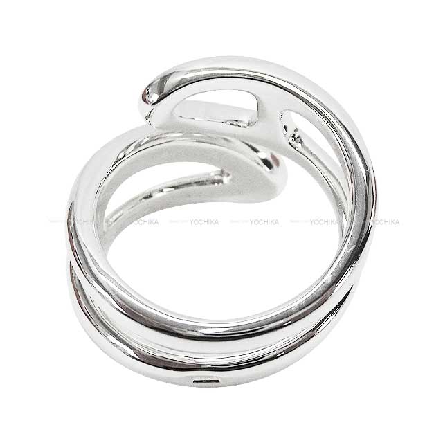 HERMES ring Chaine D'ancre Twist Punk PM #51 Silver925[EXCELLENT][Authentic]