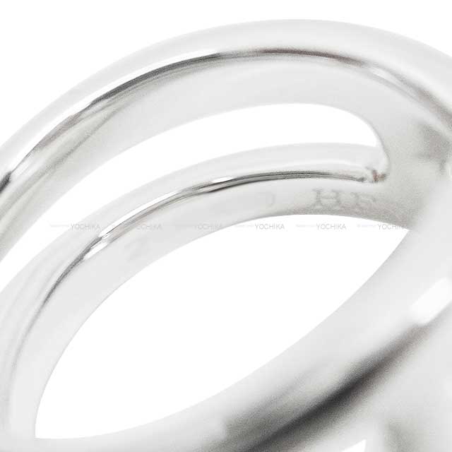 HERMES ring Chaine D'ancre Twist Punk PM #51 Silver925[EXCELLENT][Authentic]