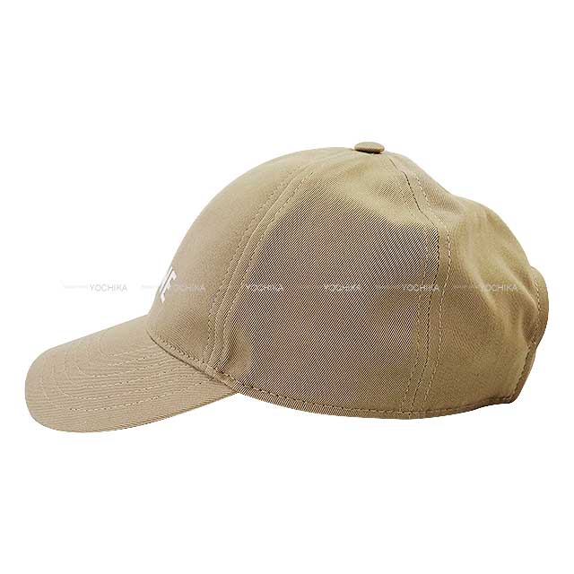 CELINE cap Logo Baseball Beige Cotton Gold HW 2AUA1746P.40BB[BRAND NEW][Authentic]