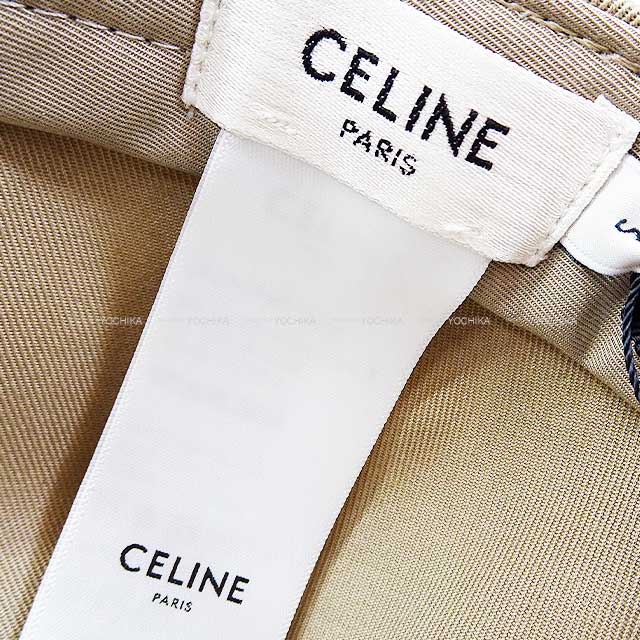 CELINE cap Logo Baseball Beige Cotton Gold HW 2AUA1746P.40BB[BRAND NEW][Authentic]