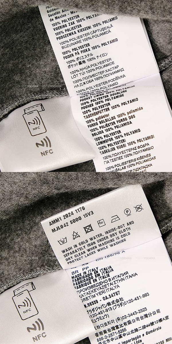 Miu Miu Hooded sweatshirt Logo Fleece Sweatshirt Grey Polyester XS MJL042[BRAND NEW][Authentic]