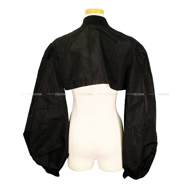 Dior Cropped Bomber Jacket Noir (Black) silk faille 517C83A6540_X9000[EXCELLENT][Authentic]