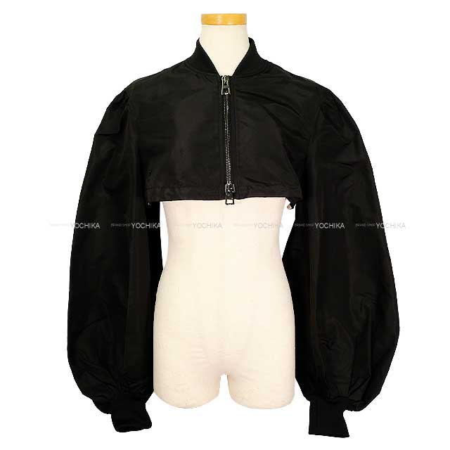 Dior Cropped Bomber Jacket Noir (Black) silk faille 517C83A6540_X9000[EXCELLENT][Authentic]