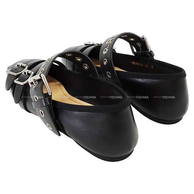 2025 Cruise Dior ballet shoes(flat shoes) Flat Shoes Dior Punk Ballerina #38 Noir (Black) Calf KD8946SCG90038[BRAND NEW][Authentic]