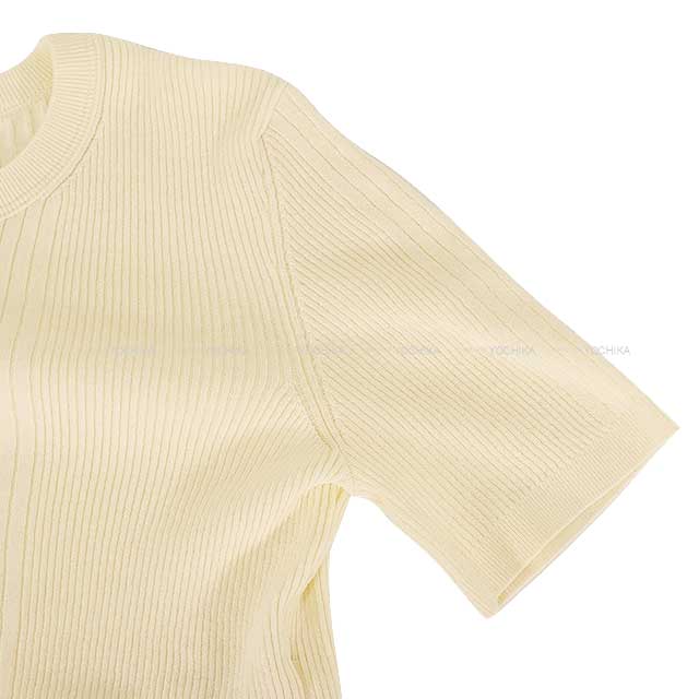2025 Cruise Collection CHANEL Short sleeve t shirt Ladies Front Coco Mark Ivory Cotton/Polyurethane/Nyron P78369[BRAND NEW][Authentic]