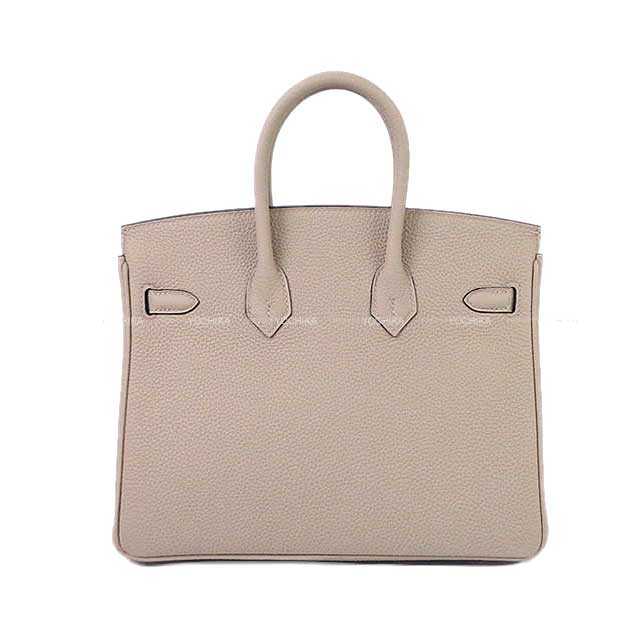 HERMES Handbag Birkin25 Gris Tourterelle Veau Togo Rose Gold HW Stamp C[EXCELLENT][Authentic]