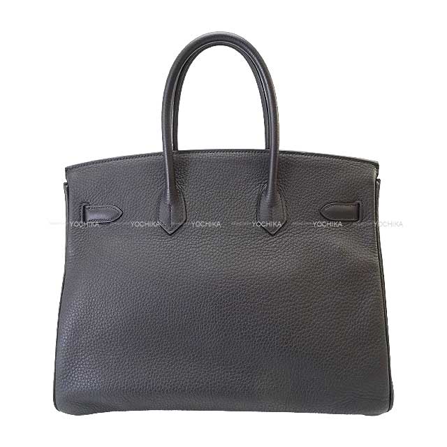 [Pre-loved] HERMES Handbag Birkin35 Noir (Black) Taurillon Clemence Silver HW Stamp □P[LIKE NEW][Authentic]