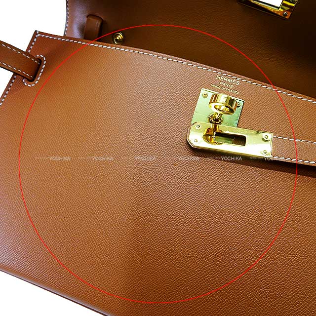 [Pre-loved] HERMES Clutch bag Kelly Elan Gold Veau Madame Gold HW Stamp B[LIKE NEW][Authentic]