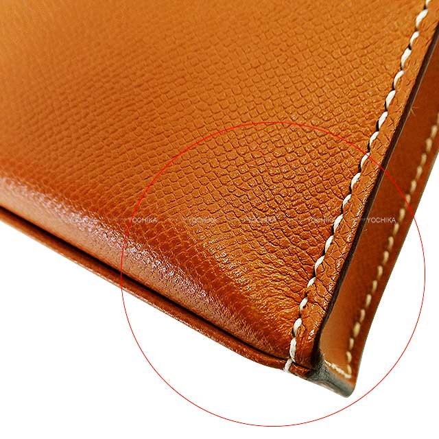 [Pre-loved] HERMES Clutch bag Kelly Elan Gold Veau Madame Gold HW Stamp B[LIKE NEW][Authentic]